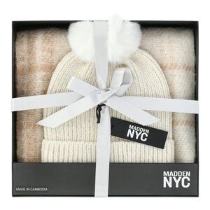 Madden NYC Women's Beanie Hat and Scarf set
